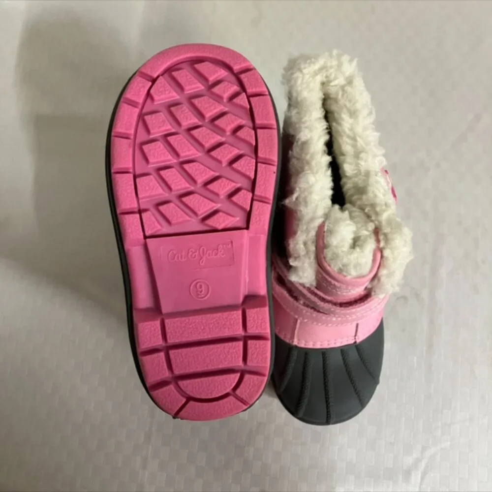 Cat & Jack Toddler Girls Sz 9 Pink Snow Denver inter Waterproof Insulated Boots